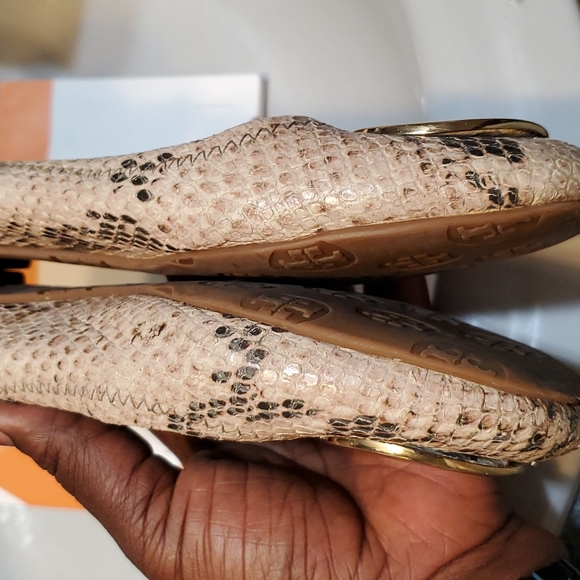 Tory Burch Reva Python skin leather Flats - Picture 15 of 16